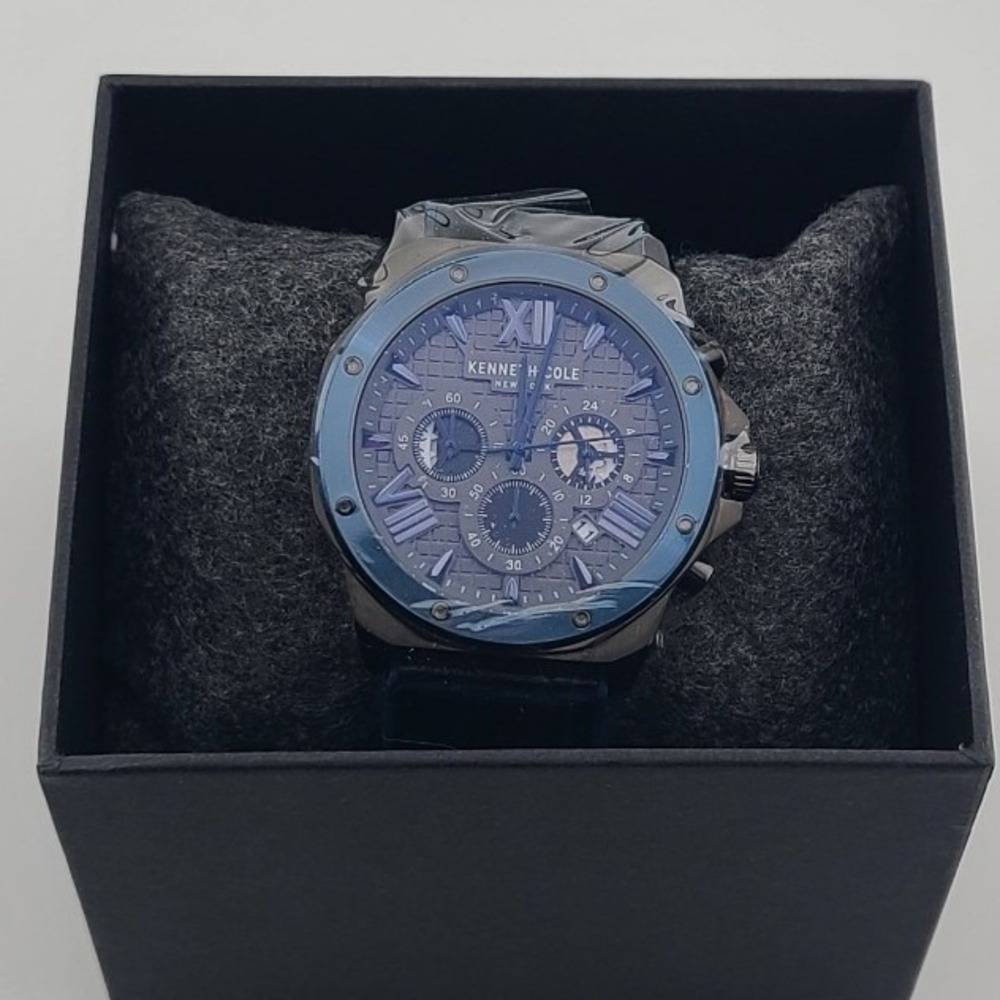 Kenneth Cole New York Mens Chronograph Blue Dial Watch G0001602
